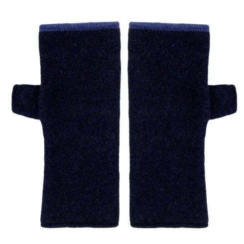 plain navy gloves